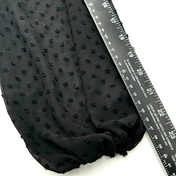 ASOS Design Size 0 Black Mini Dress Sheer Long Sleeves Lined Corset Swiss Dot - Picture 8 of 8